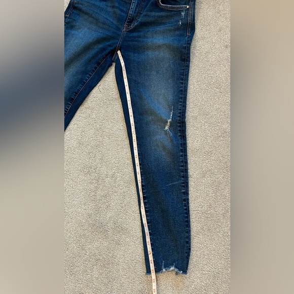 Zara Dark Blue Skinny Jeans with light distressing size 10, new without tags - Picture 2 of 7